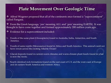 SOLUTION: Plate tectonic theory - Studypool