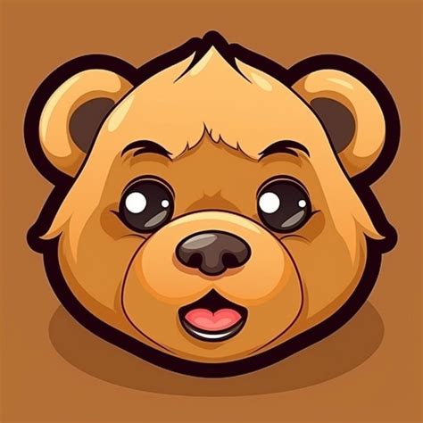 Premium Vector Cartoon Bear Face Clipart Vector Design