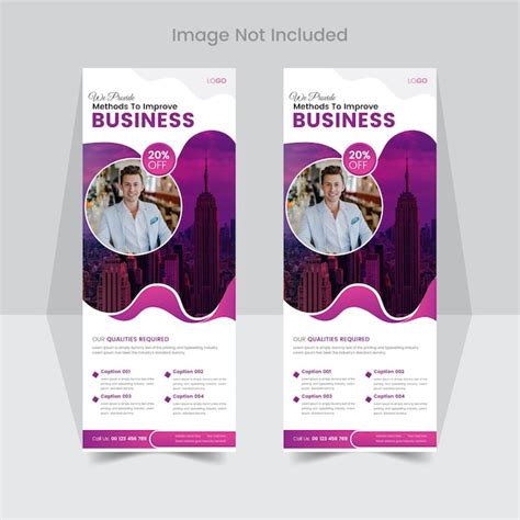 Premium Vector Corporate Business Roll Up Or Stand Banner Template