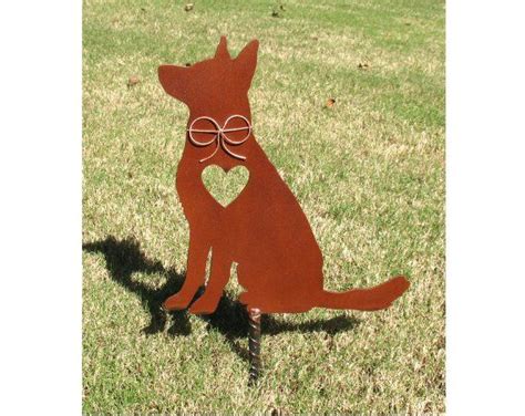 German Shepherd 4 Dog Pet Memorial Pet Loss T Metal Yard Art