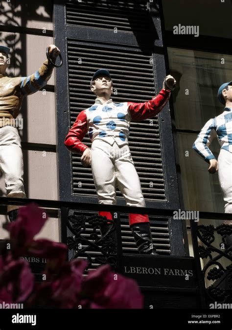 Ornamental Jockeys at The 21 Club, NYC Stock Photo - Alamy