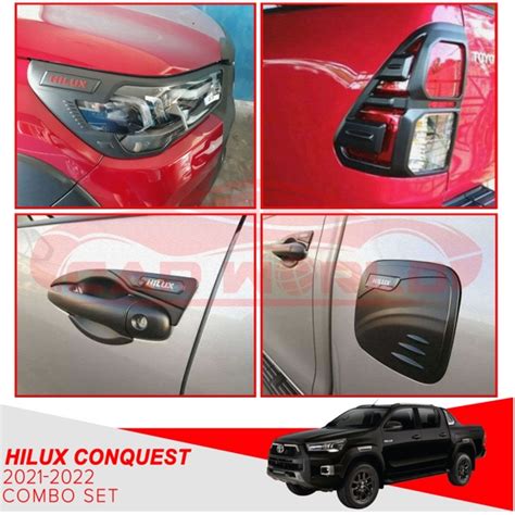 2022 Toyota Hilux Conquest 2021 2022 Garnish Combo Set Cover Matte