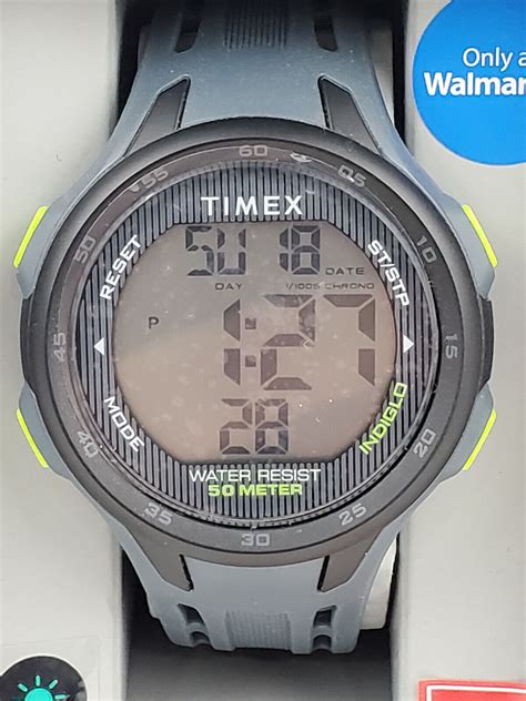 Timex Men's Classic Digital Watch w/Blue, Gray Res