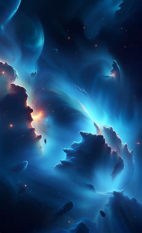 Blue Nebula Galaxy Space iPhone Wallpaper 4K – EĞİTİM KÜLTÜR