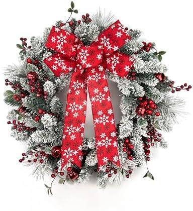 Amazon 24 Inch Christmas Wreath For Front Door Artificial Wreath