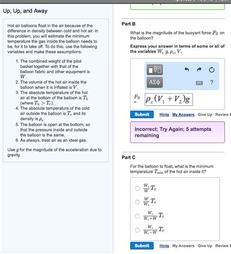 Solved Hot Air Balloons Float In The Air Because Of The Chegg