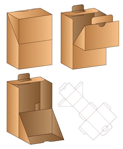 Caja De Embalaje Troquelado Dise O De Plantilla Vector Premium