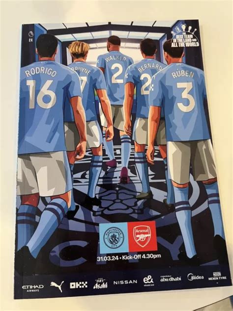 Manchester City V Arsenal Premier League Match Programme