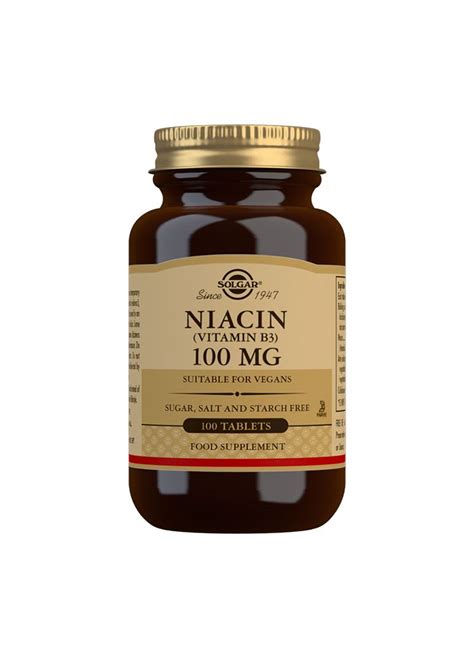 Solgar Niacin (Vitamin B3) 100 mg - 100 Tablets – Health Plus Living