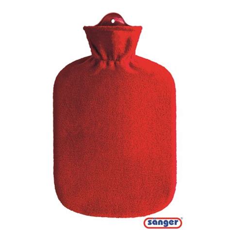 SÄNGER hot water bottle 2l fleece cover red buy online beeovita