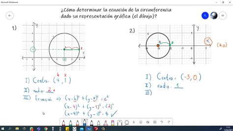 Ecuación De La Circunferencia Dada Su Representación Gráfica Youtube