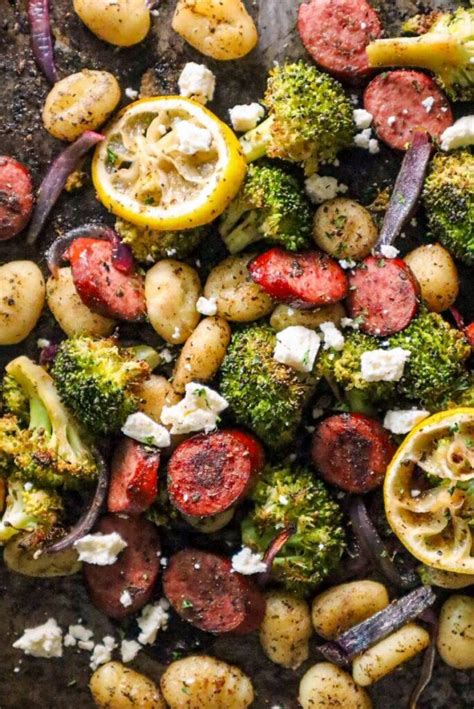 Sheet Pan Turkey Sausage Broccoli Gnocchi Must Love Garlic