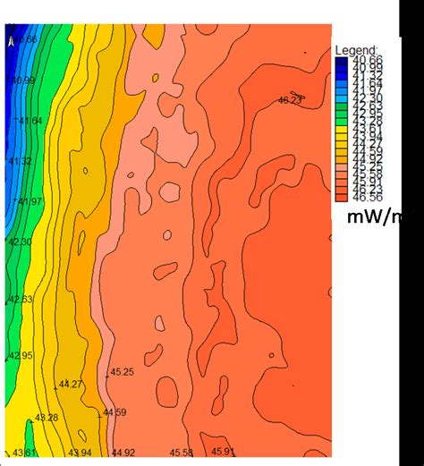 Present Day Heat Flow Map Of The Area 2 Estimated With The Crustal Download Scientific Diagram