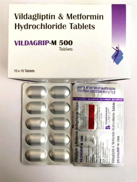 Vildagliptin Mg Metformin Mg Tablets At Strip Azadpur