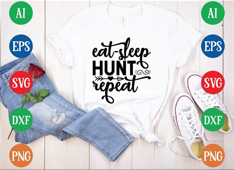 Eat Sleep Hunt Repeat Svg Graphic By Designeasy Creative Fabrica