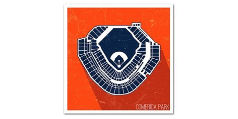 MLB Stadium Seating Map Poster, 2 Sizes