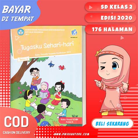 Jual Buku Tematik SD Kelas 2 Tema 3 Tugasku Sehari Hari Kurikulum