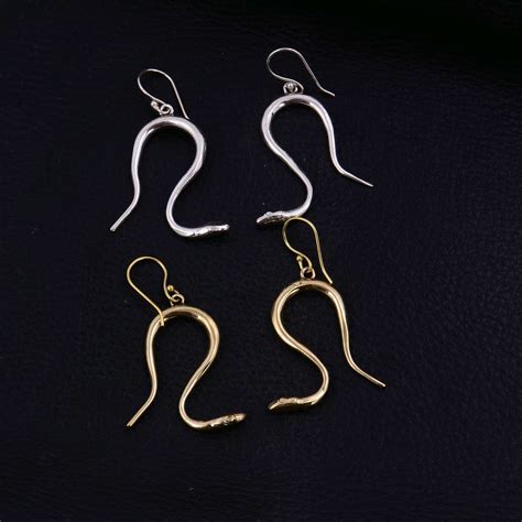 Snake Drop Earring Etsy