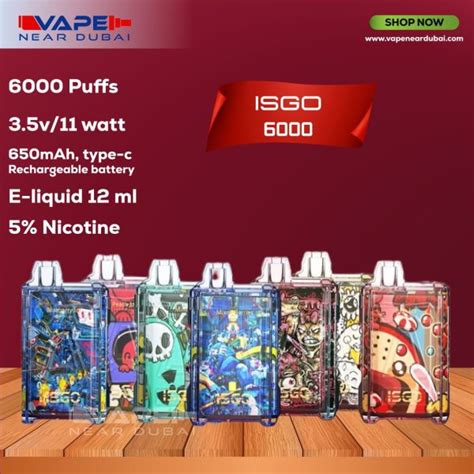 BEST ISGO DRAM BOX 6000 Puffs Disposable Vape Dubai Vape Near Dubai