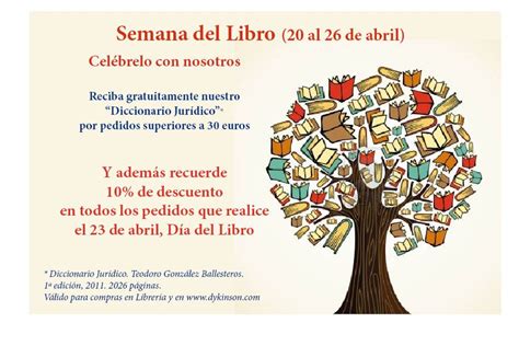 Librer A Dykinson Actividades Semana Del Libro De Abril