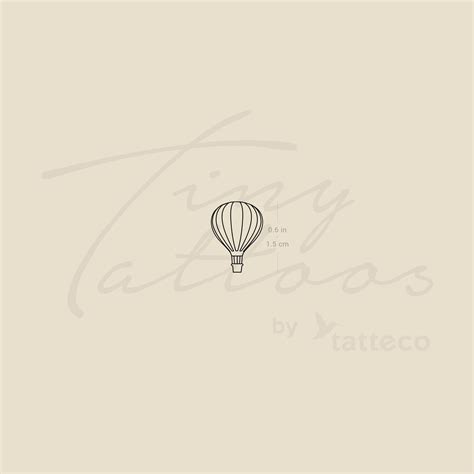 Hot Air Balloon Temporary Tattoo Set Of 3 Etsy