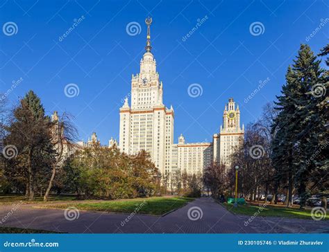 On The Territory Lomonosov Moscow State University Msu On Sparrow Hills