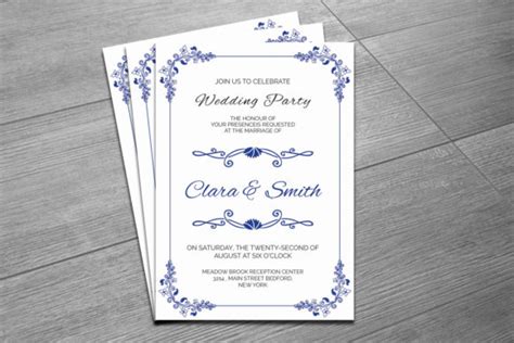 Wedding Invitation Card Template Graphic By Sistecbd · Creative Fabrica