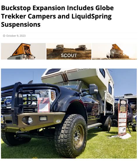 Buckstop Truckware Liquidspring Featured In Truck Camper Adventure Liquidspring Llc