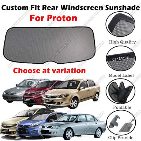 Custom Fit Oem Rear Windscreen Car Sunshade Sun Shade For Proton Waja