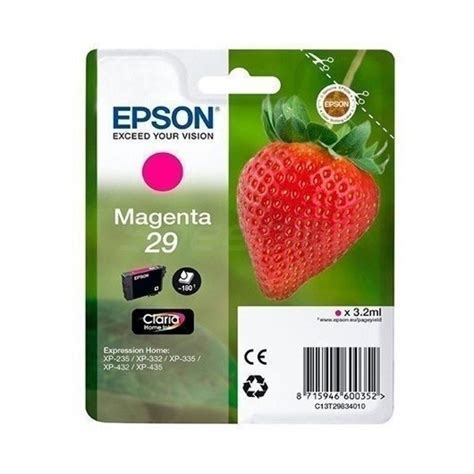 Cartucho Tinta Magenta Epson 29 3 2ml Xp235332432 Fresa De Epson