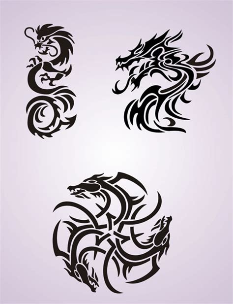 Dragon Tattoo Stencil Design from Stencil Kingdom