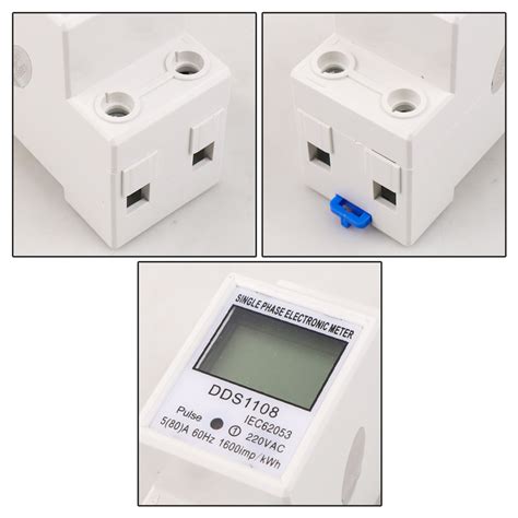 Dianqi Meteran Listrik Digital Din Rail Kwh Meter Single Phase 220 V Dds1108 White