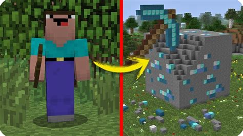 Noob Minecraft Vs Diamante Gigante Troll Noob Se Vuelve Rico En