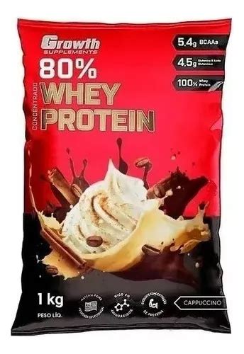 Whey Protein Concentrado 80 Growth Suplemento Original 1kg Frete Grátis