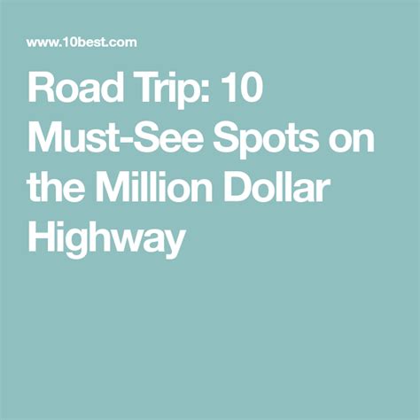 Road Trip 10 Must See Spots On The Million Dollar Highway Scenic Road