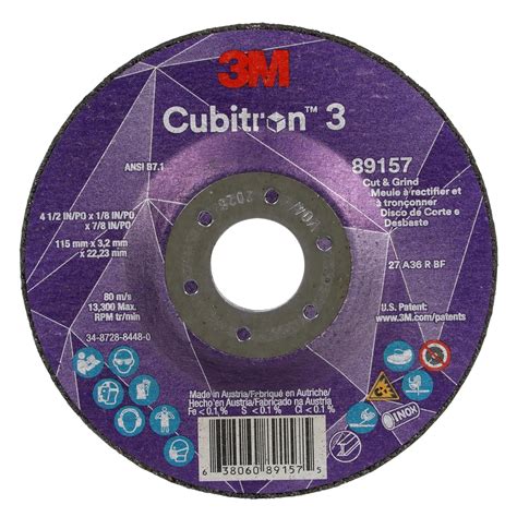 Amazon 3M Cubitron 3 Cut And Grind Wheel 89157 36 T27 4 1 2