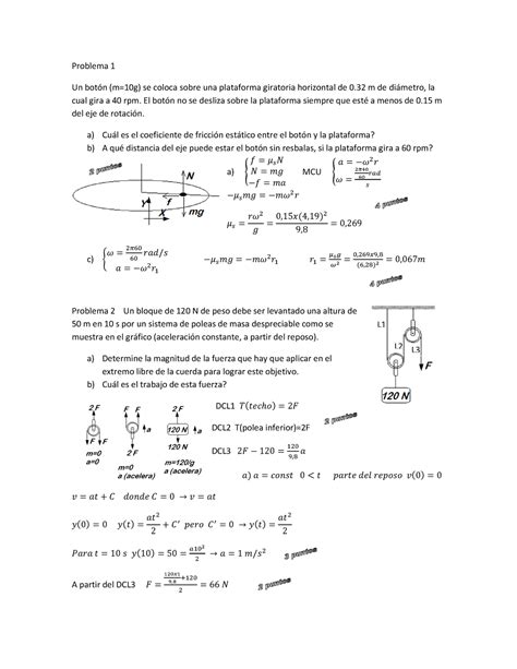 Examen Preguntas Y Respuestas Problema Un N M G Se