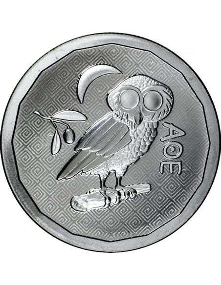 Athernian Owl Oz Moneda Plata Proof Pound Santa Helena