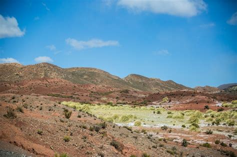 Premium Photo | Dry mountains and fields landscapes