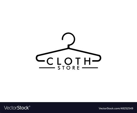 Clothing store logo cloth design inspiration Vector Image