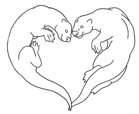 Cute Otter Coloring Pages