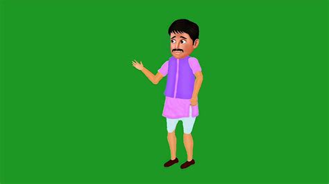 New Cartoon Character Green Screen Cartoon Character Pose Youtube