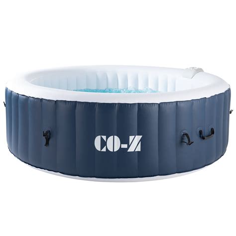 CO Z Round Inflatable Hot Tub Person Blow Up Portable Hot Tub Blue White Walmart