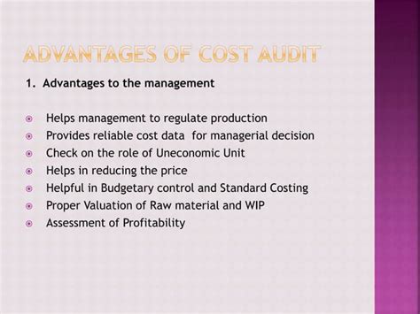 Cost Audit Meaning Importance Objectives Phases Ppt