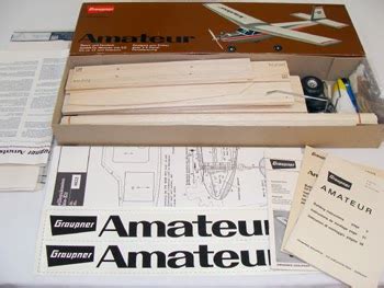 Aeromodelisme Radio Control AMATEUR DE GRAUPNER