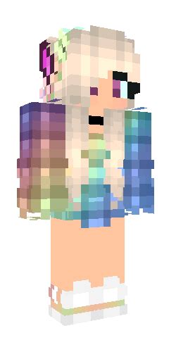 Rainbow Pastel Wolf Girl Minecraft Skins Cute Minecraft Girl Skins