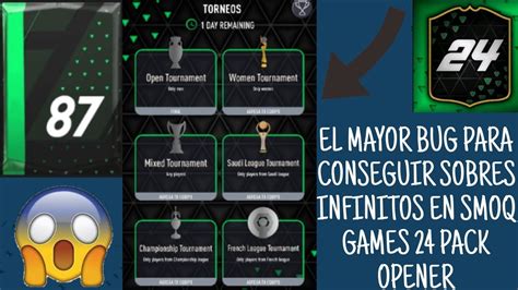 EL BUG DEFINITIVO PARA CONSEGUIR SOBRES INFINITOS EN SMOQ GAMES 24 PACK