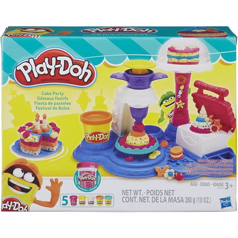 Play-Doh Cake Party Food Set with 5 Cans of Play-Doh - Walmart.com