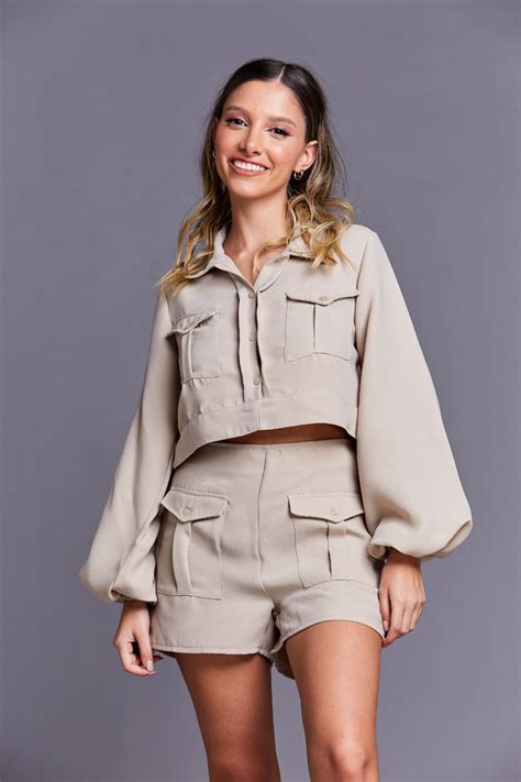 Cropped Alfaiataria Es Nude Comprar Em Lv Store