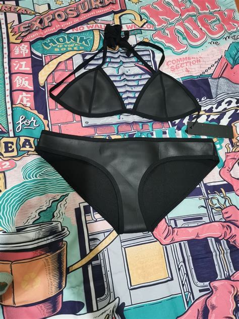 Triangl Neoprene Black Bikini Women S Fashion Coats Jackets And Outerwear On Carousell